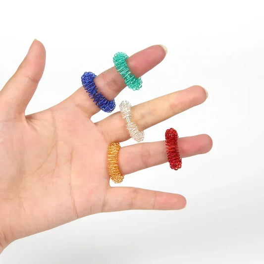 Massage rings for fingers